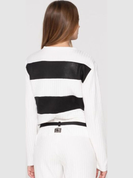 Damen Bluse Langärmelig White