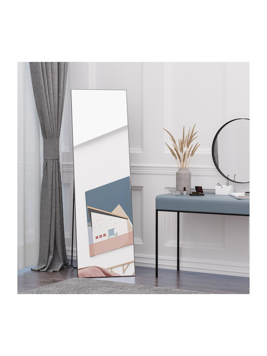 HomCom Καθρέπτης με Μαύρο Μεταλλικό Πλαίσιο 161.5x50cm