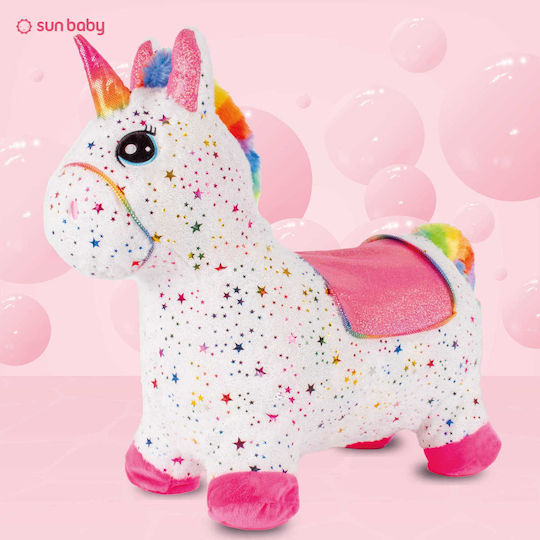 White Starry Unicorn Plush Hoppers for Kids