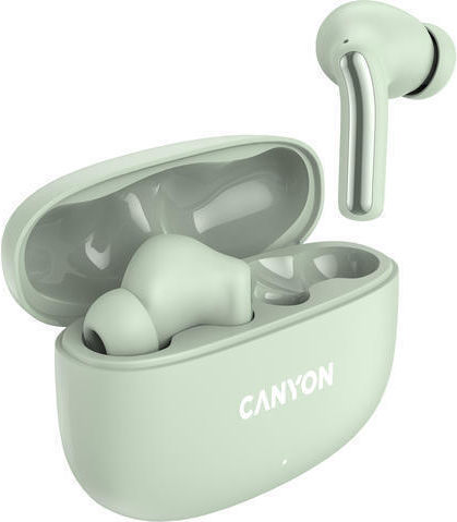 Canyon OnGo 9 In-ear Bluetooth Handsfree Ακουστικά με Θήκη Φόρτισης Πράσινα