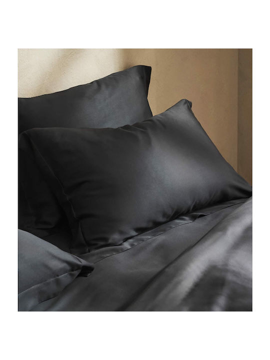Gofis Home Sentia Σετ Σεντόνια Υπέρδιπλα 245x270εκ. Μαύρο (4τμχ)