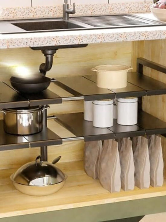Cupboard Shelf Metal 53x48.5cm Black