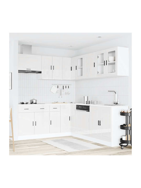 Porto Kitchen Cabinet Set Wall & Floor Processed Wood