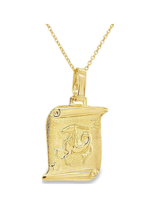 Xryseio Kids Pendant Zodiac Sign In 14K Gold