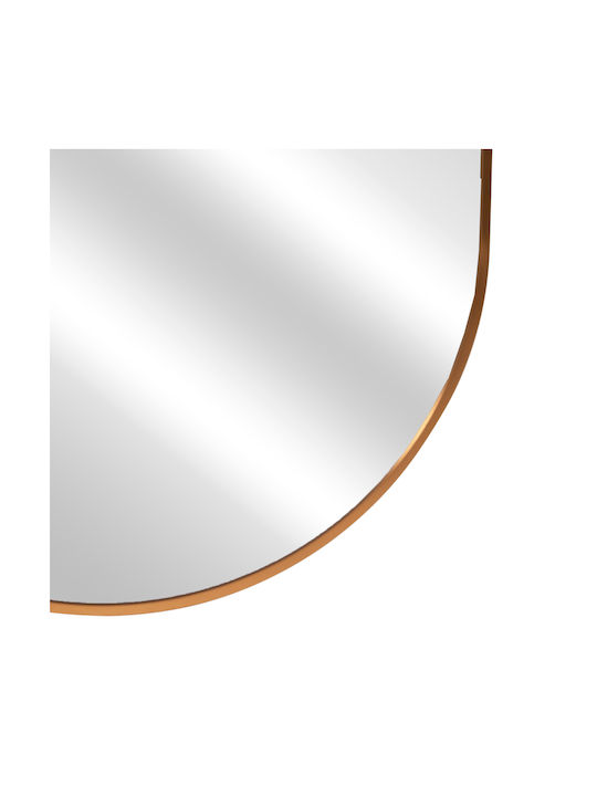 HomeMarkt Archer Wandspiegel Oval mit Gold Metallisch Rahmen 79x59cm 1Stück