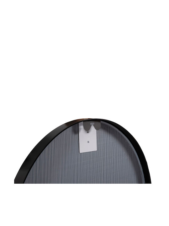 HomeMarkt Archer Καθρέπτης Τοίχου Οβάλ με Μαύρο Μεταλλικό Πλαίσιο 79x59cm