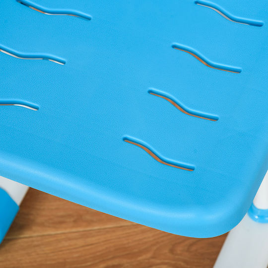 Kinder Schreibtisch Blau 80x54,5x82-104cm