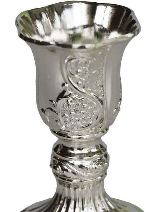Set aus 2 silbernen Kerzenhaltern mit Deluxe-Gravurdesign