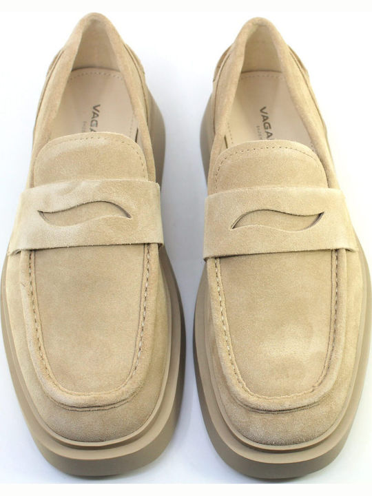 Mike Loafers Dama Din Piele În Culoare Bej