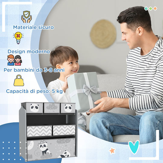 Zonekiz Система за съхранение на играчки Сив 63x30x66см 1бр
