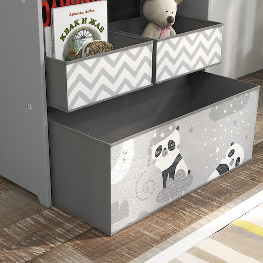 Zonekiz Система за съхранение на играчки Сив 63x30x66см 1бр