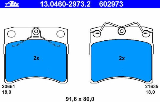 Brake Pads Vw Transporter Iv Bus 70xb 70xc 7db 7dw 7dk Ate 13046029732