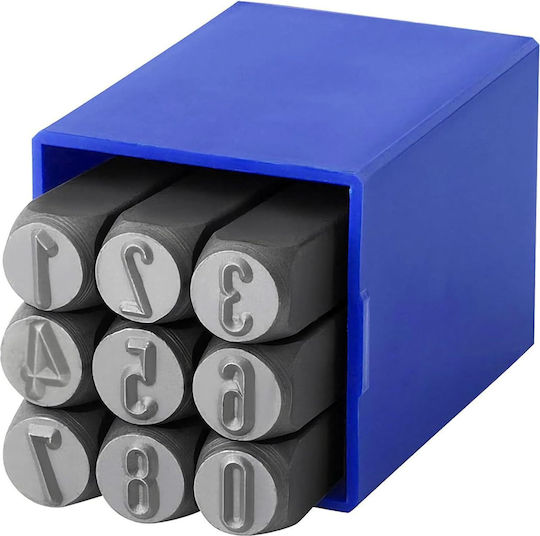 Punch Numbers 0-9 6mm 9pcs 150054 Stamped Letters Hand Tool Set 9pcs