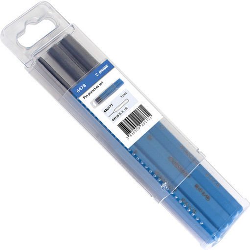 Unior Unior Set of Cylindrical Pin Punches 647B 3 Pieces Hand Tools with Wooden Handle