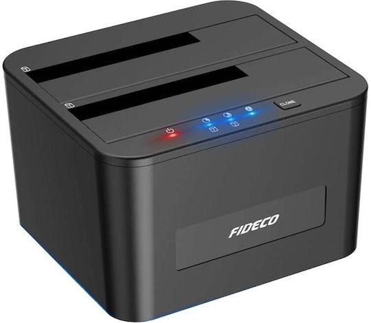 Fideco Hard Drive Docking Station SATA 2.5" / 3.5" with Connection USB 3.0 / USB 2.0