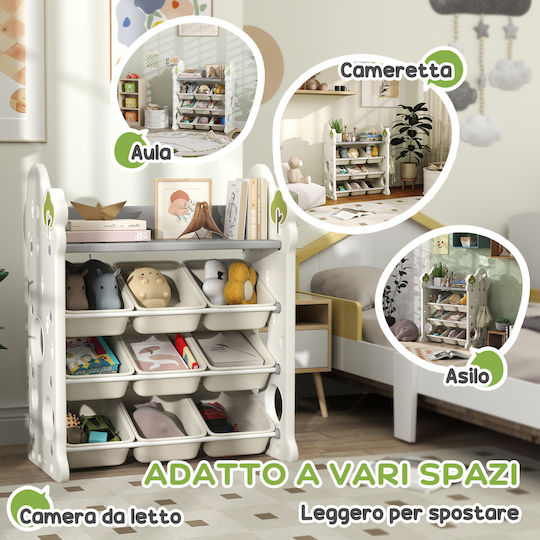 Aiyaplay Σύστημα Αποθήκευσης Παιχνιδιών Μπεζ 77x42x94cm
