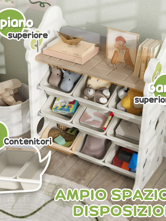 Aiyaplay Σύστημα Αποθήκευσης Παιχνιδιών Μπεζ 77x42x94cm