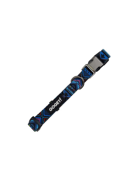 Goget Neoprene Kaleidoscope Blue Dog Collar S 1.5x40cm