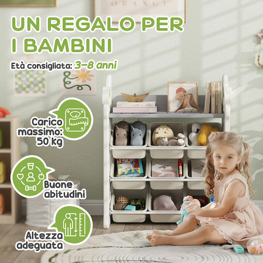 Aiyaplay Σύστημα Αποθήκευσης Παιχνιδιών Μπεζ 77x42x94cm