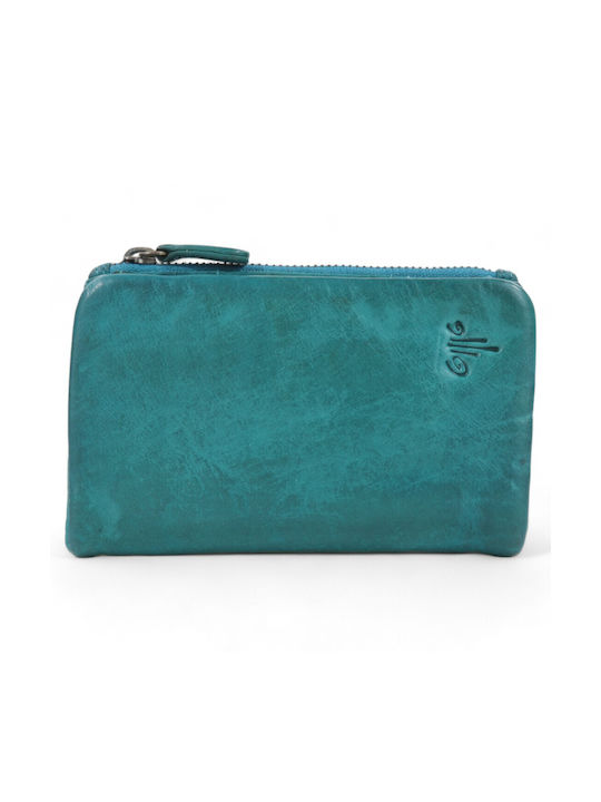 Kion Large Leather Women's Wallet Petrol Blue