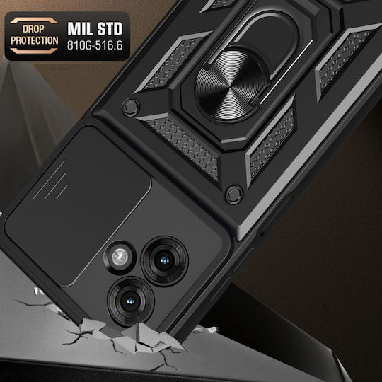 Tech-Protect Camshield Pro Задна корица Силикон / Пластмаса Черен (Moto G55)