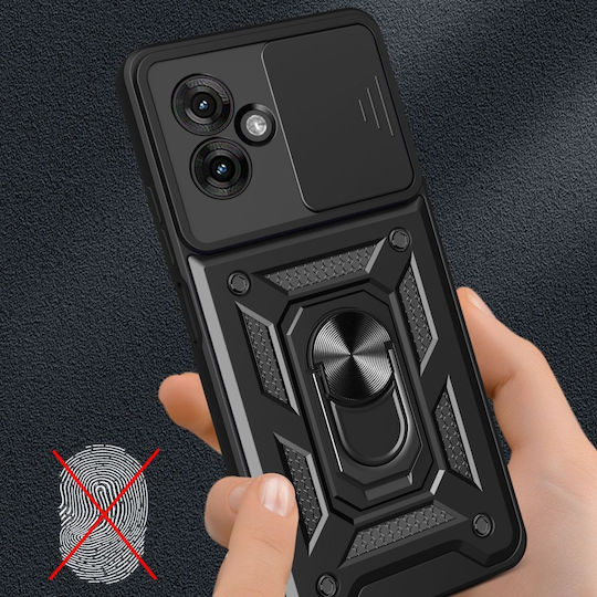 Tech-Protect Camshield Pro Задна корица Силикон / Пластмаса Черен (Moto G55)
