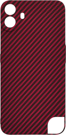 Techsuit Carbonite Fibershell Back Cover Silicone Red (Nothing CMF Phone 1)