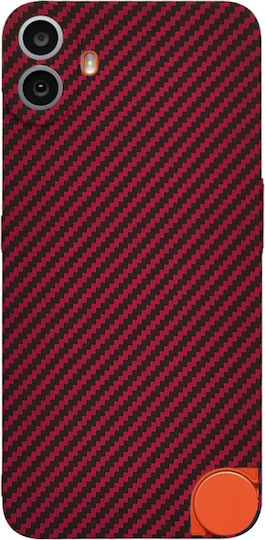 Techsuit Carbonite Fibershell Back Cover Silicone Red (Nothing CMF Phone 1)