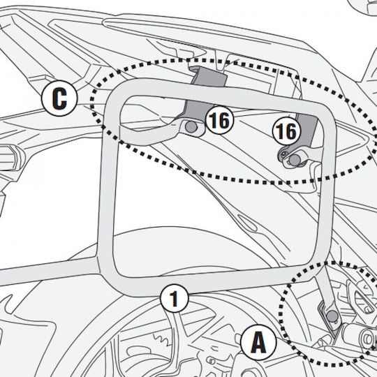 Kappa Moto Monokey Πλαϊνές Βάσεις για Honda NC 750X