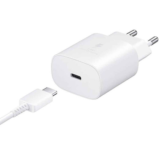 Samsung Charger and Cable USB-C - USB-C 25W Power Delivery Whites (EP-TA800W Bulk)