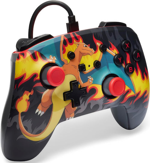 PowerA Gamepad Cu Fir Îmbunătățit Pentru Switch Charizard Firestorm