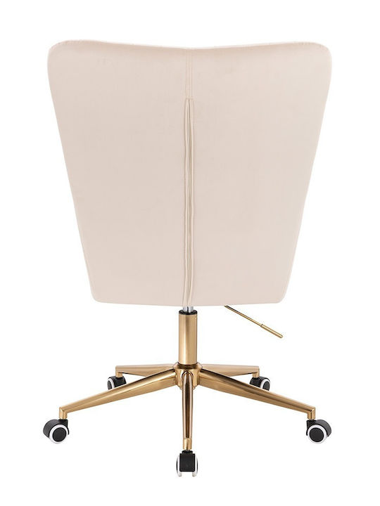 Scaun Lounge Catifea Auriu Bej-5400427