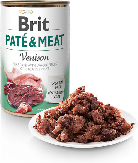 Brit Paté & Meat Υγρή Τροφή Σκύλου με Ελάφι χωρίς Σιτηρά σε Κονσέρβα 800γρ.