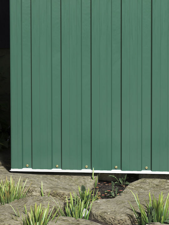 Metallic Garden Shed Galvanized Green L1.63xW0.89xH1.82m