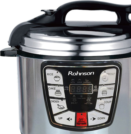 Rohnson Πολυμάγειρας 1000W με Χωρητικότητα 6lt Γκρι