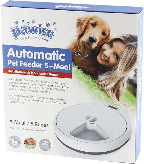 Pawise Automatisch Schalen aus Propylen Futter & Wasser für Hund & Katze 240ml 37cm in Weiß Farbe