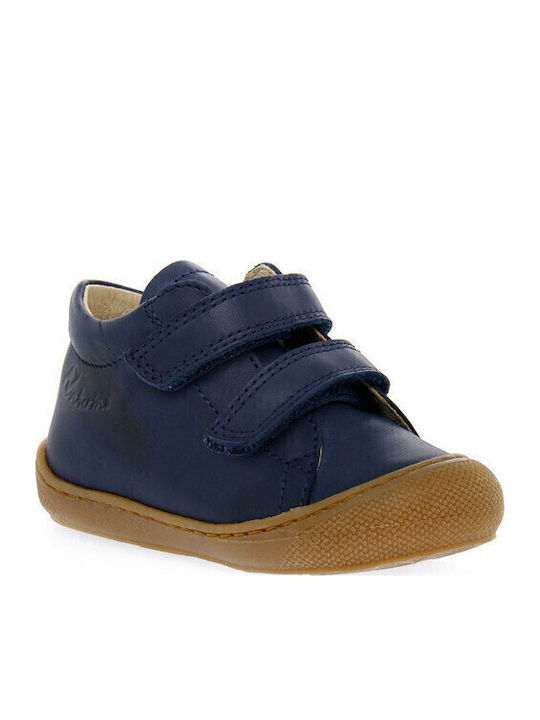 Cocoon Leather Kids Boots with Velcro Navy Blue
