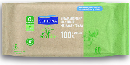 Septona Ecolife Baby Wipes without Alcohol & Parabens 60pcs