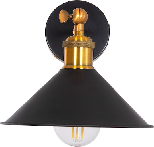 HomeMarkt Reston2 Lamp Wall with Socket E27 Black 21x21x21cm