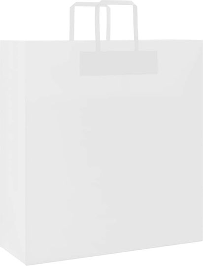 vidaXL Paper Bag for Gift White 45x48x17cm. 250pcs