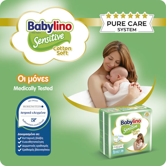 Babylino Tape Diapers Sensitive Cotton Soft Monthly Pack No. 6 for 13-18kg 152pcs