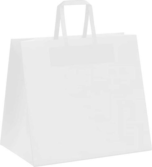 vidaXL Paper Bag for Gift White 32x28x22cm. 250pcs