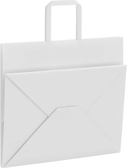 vidaXL Paper Bag for Gift White 32x28x22cm. 250pcs