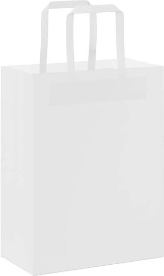 vidaXL Χάρτινη Τσάντα για Δώρο Λευκή 21x28x11εκ. 250τμχ