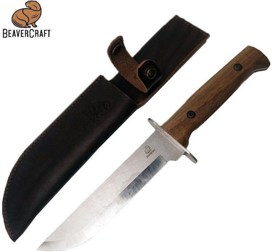 Beaver Craft Beaver Craft Messer Braun in Lederhülle