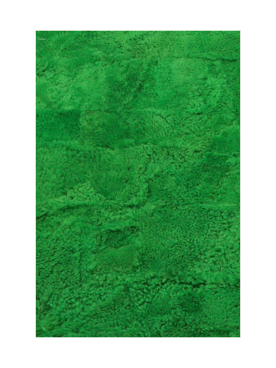 Rug Rectangular Furry Green
