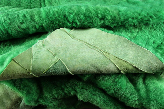 Teppich Rechteckig Pelzige Green