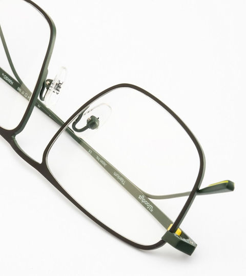 Woodys Barcelona Men's Metal Prescription Eyeglass Frame in Black Titanium Ikko 01