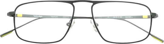Woodys Barcelona Men's Metal Prescription Eyeglass Frame in Black Titanium Ikko 01
