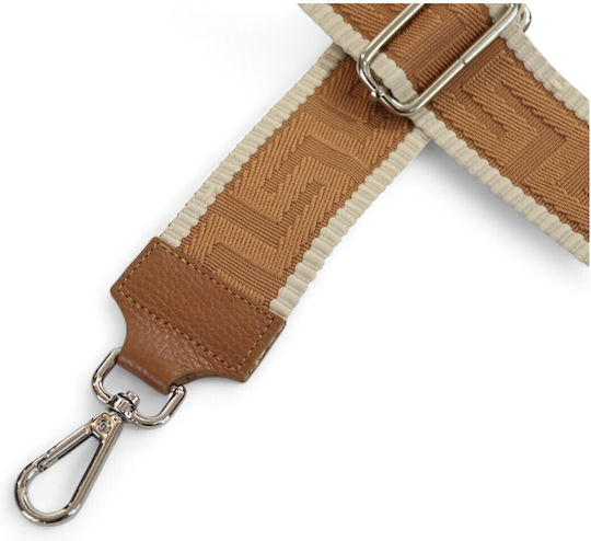 Verstellbarer Taschenriemen mit Lederdetails in Tan S